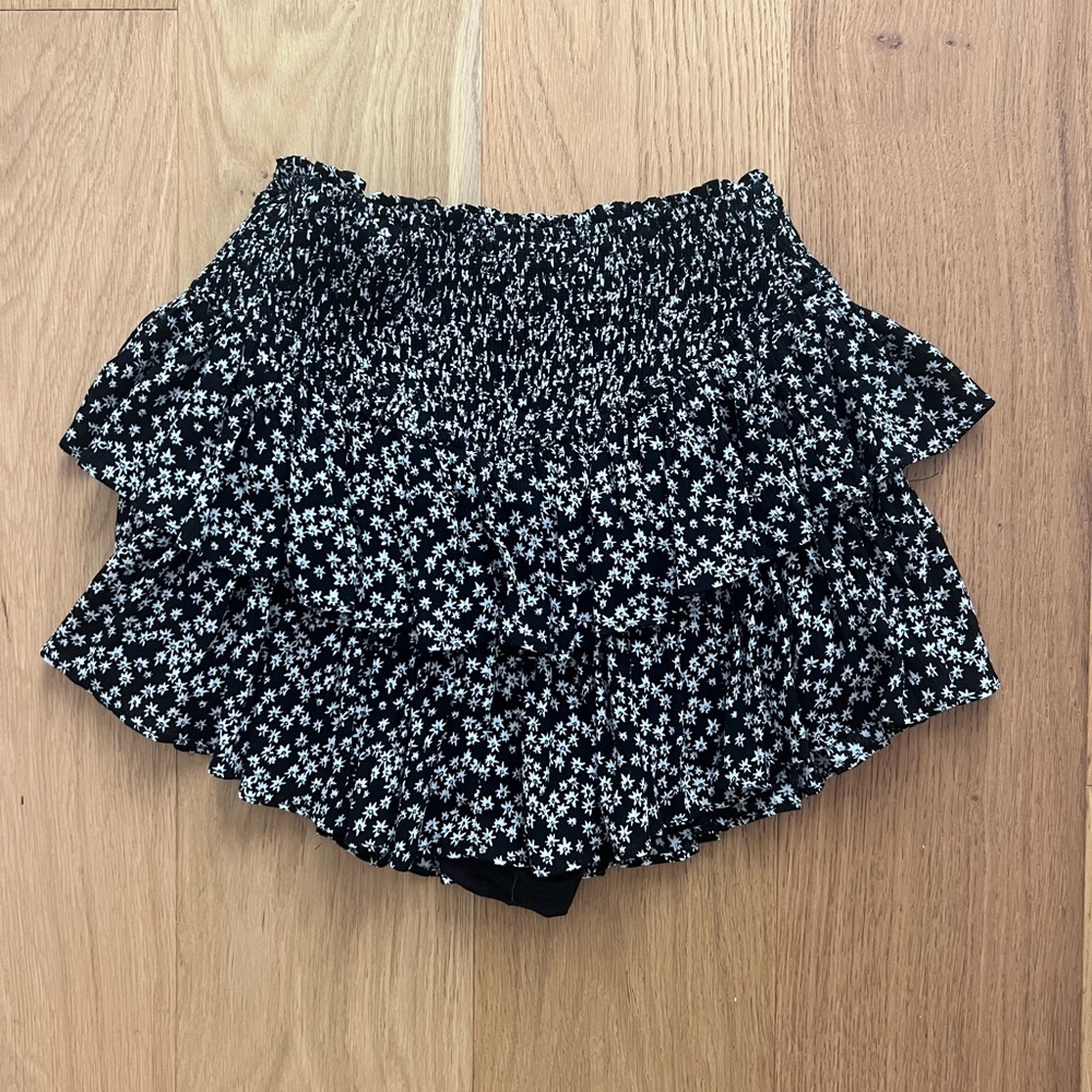 rock n rags skort- black floral